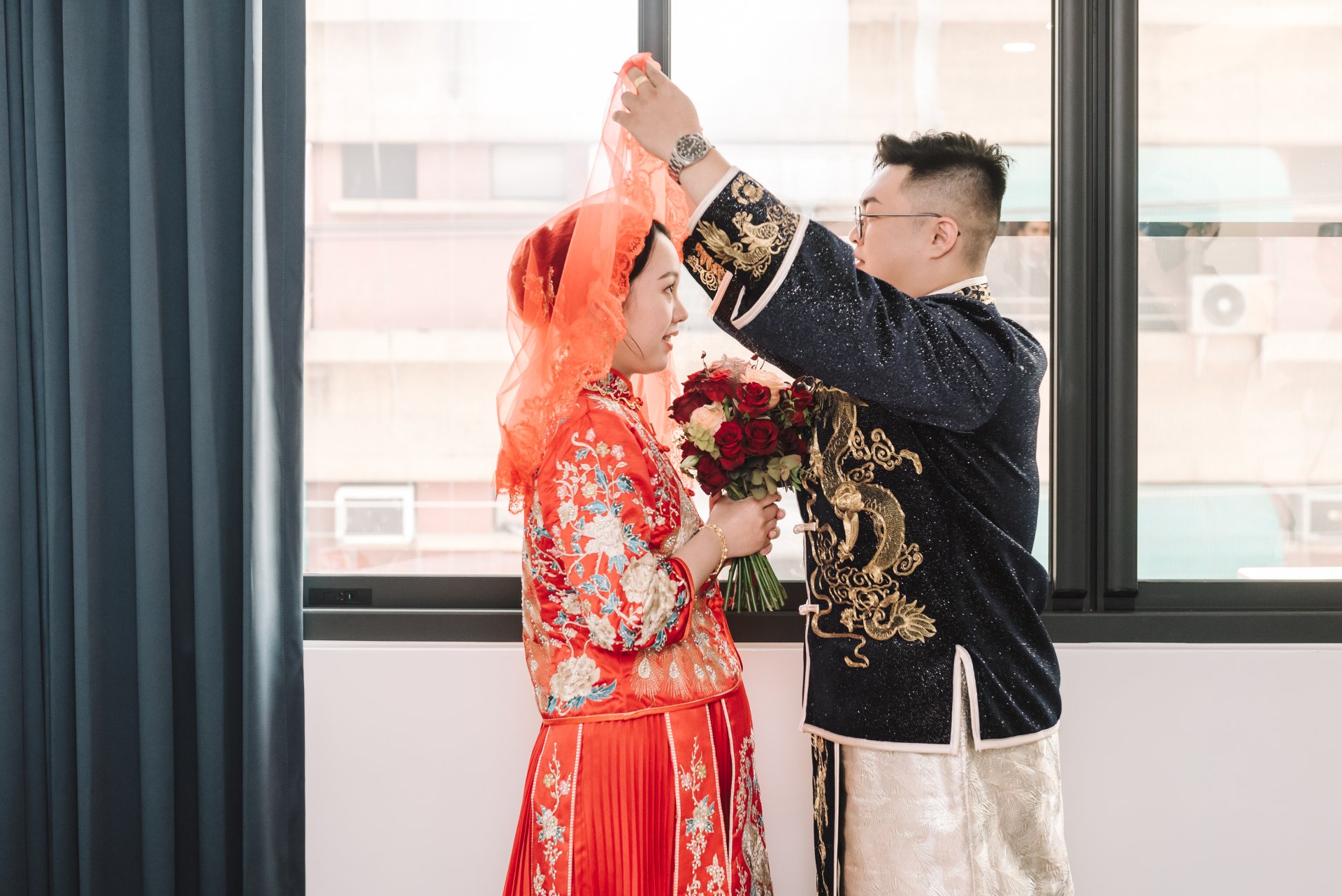婚禮紀錄｜高雄婚攝｜屏東婚攝｜南部婚攝｜迎娶｜秀禾服｜中式禮服｜類婚紗｜義大天悅飯店｜